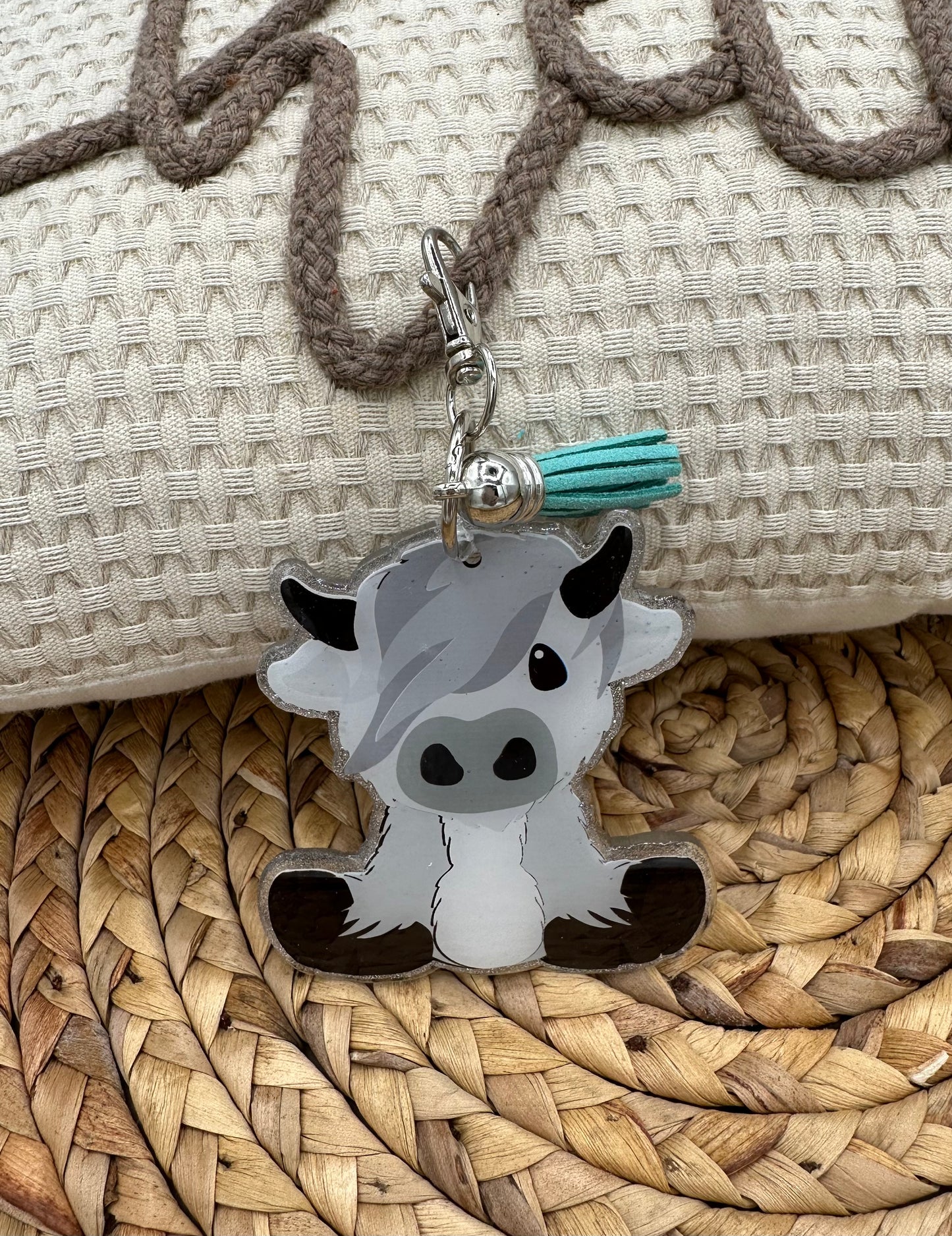Highland cow acrylic Keychain