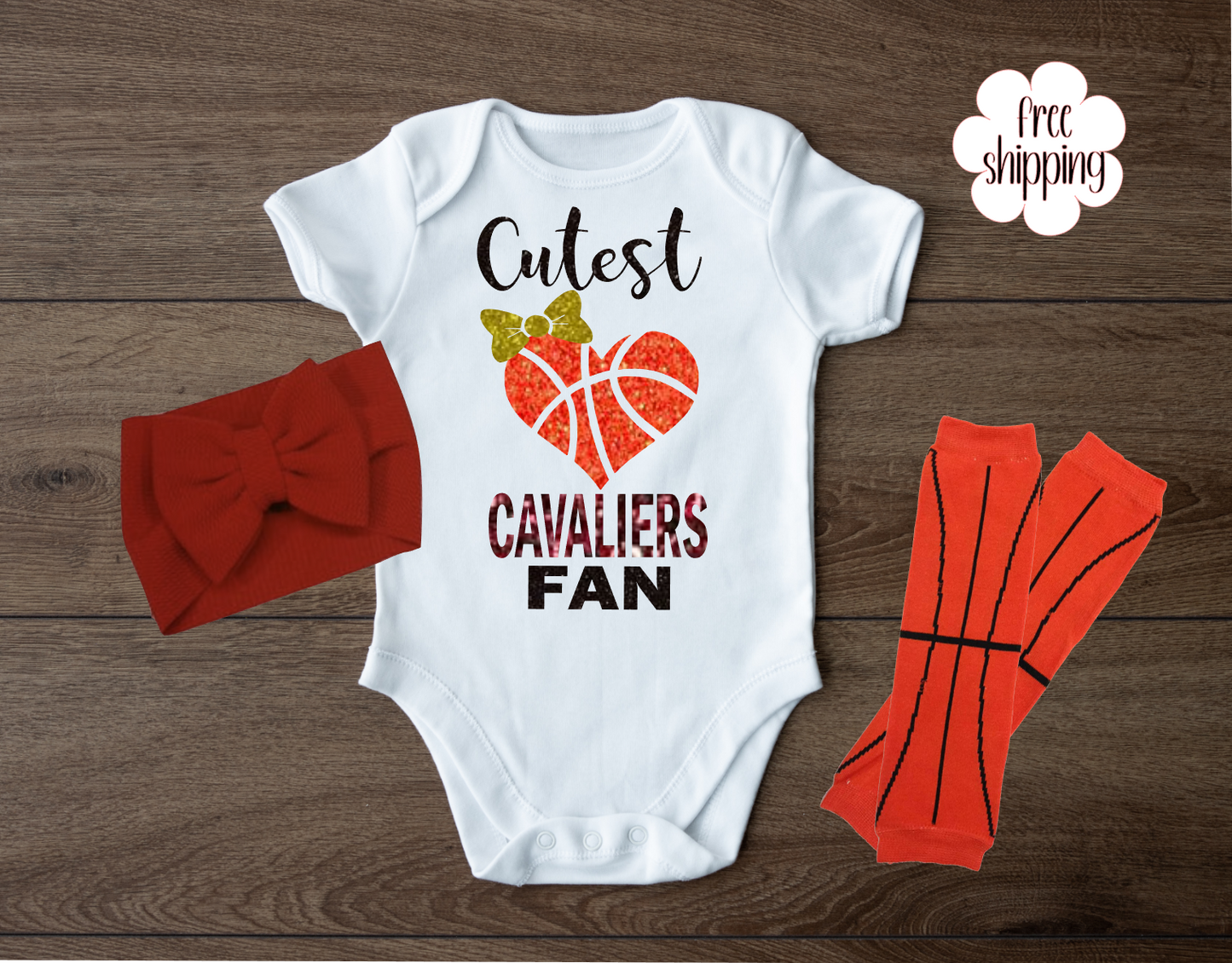 Cutest Basketball Fan baby bodysuit, Cleveland Basketball