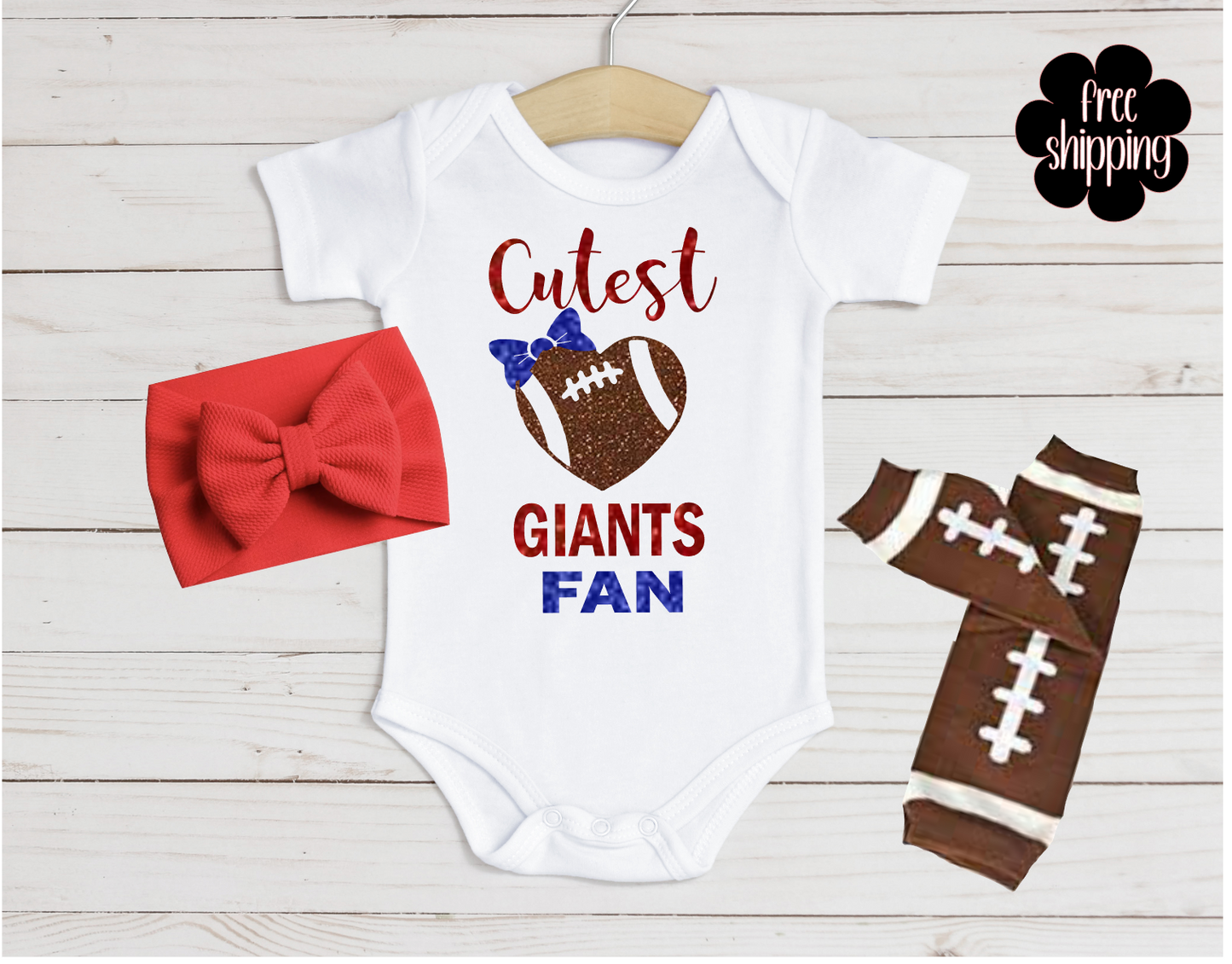 Cutest Football Fan baby bodysuit, New York Football