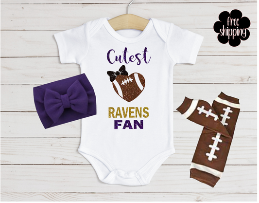 Cutest Colts Fan Football Bodysuit Outfit for Baby Girl