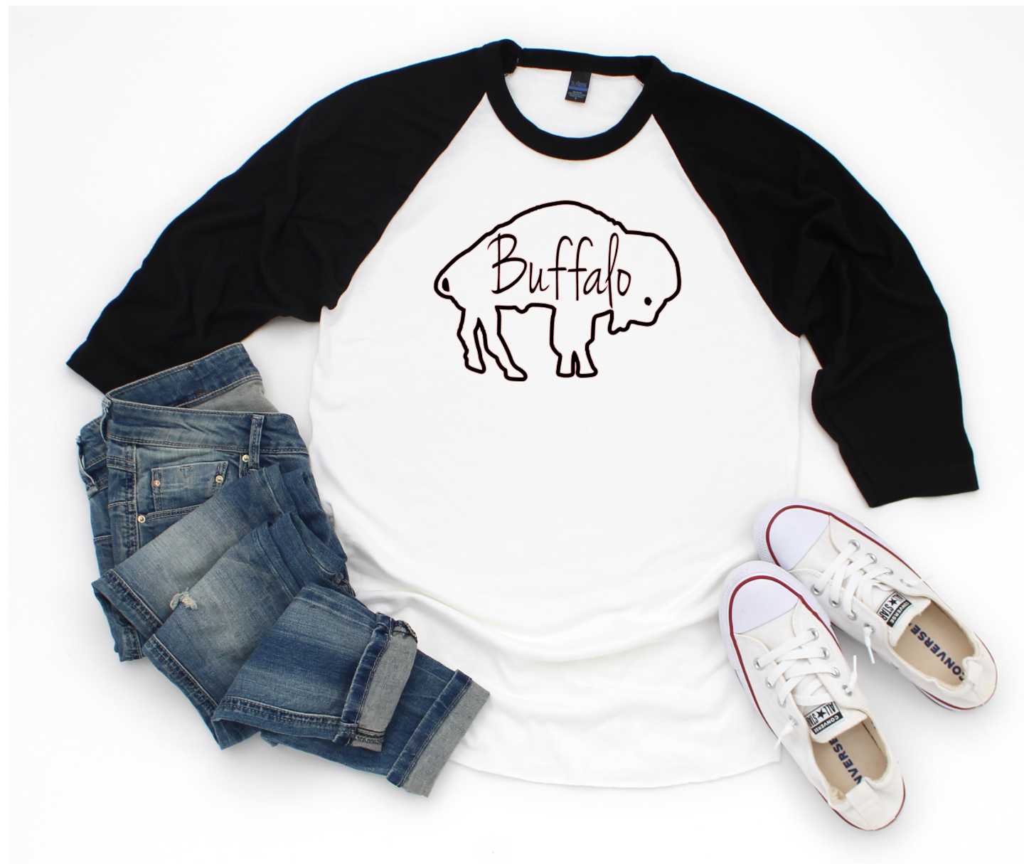 Buffalo raglan t-shirt- toddler, youth or adult