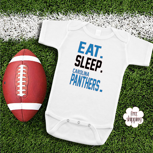 Eat Sleep Football baby bodysuit, Carolina Football