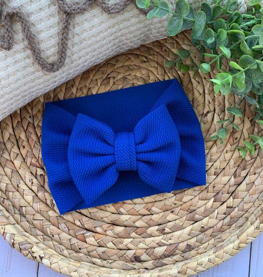 Royal Blue Solid Baby Head Wrap