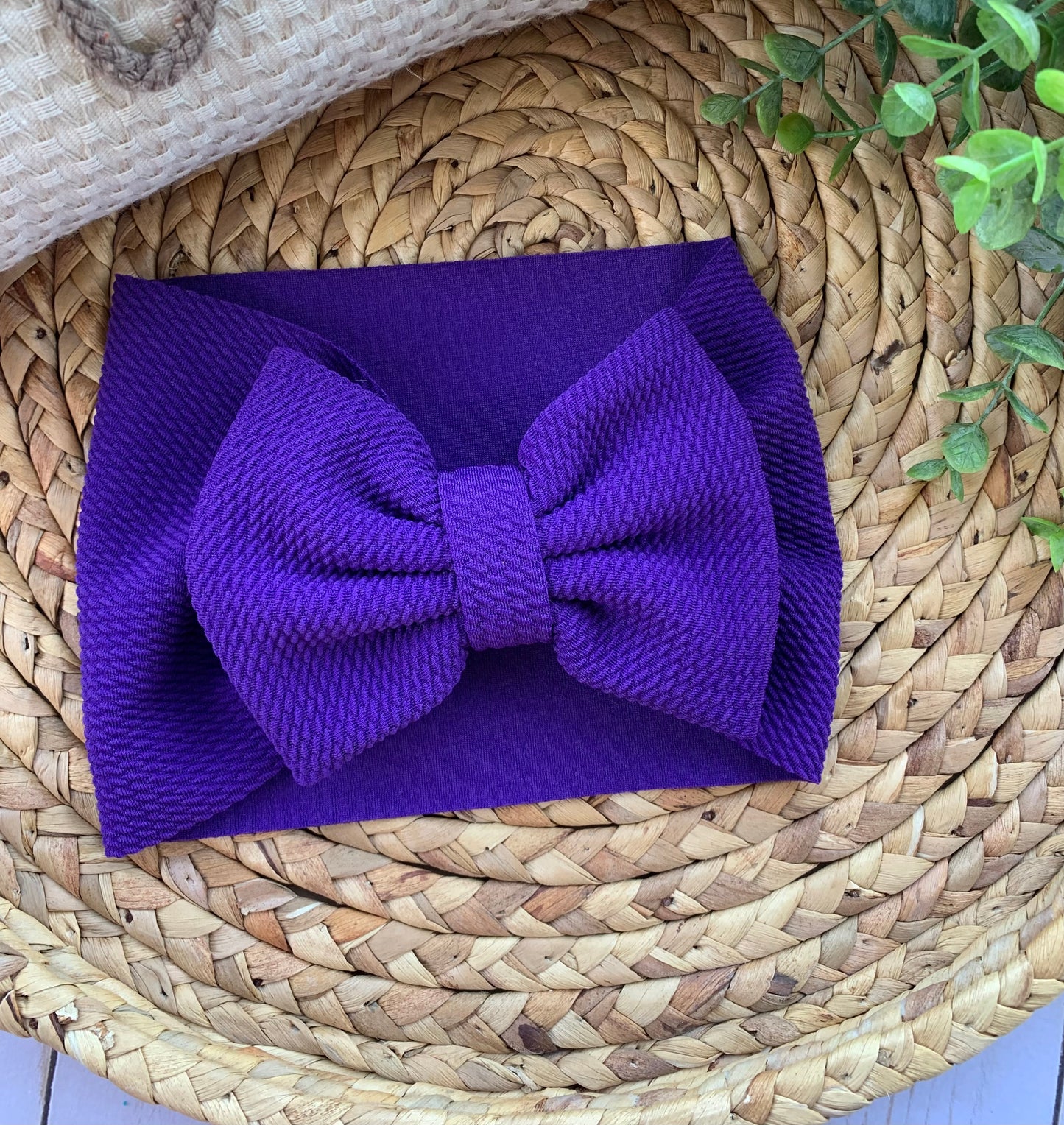 Purple Solid Baby Head Wrap