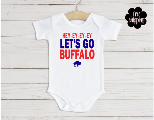 Let's Go Buffalo baby bodysuit