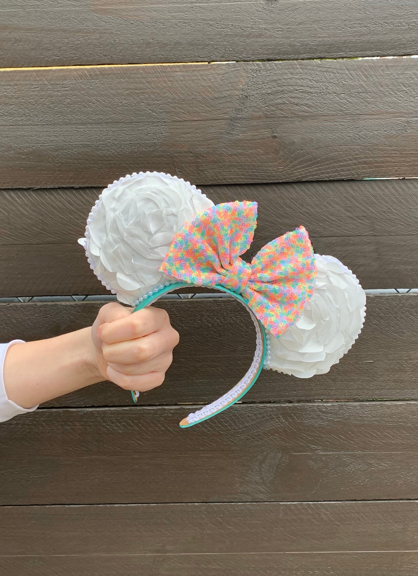 Floral inspired mouse ears