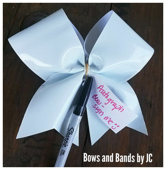 Autograph cheer bow