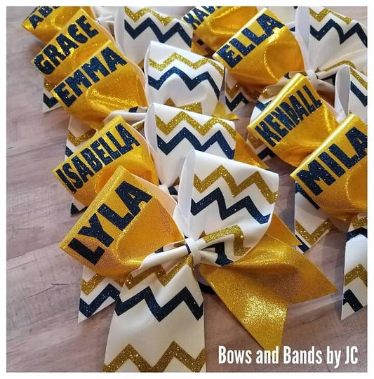 Chevron cheer bow