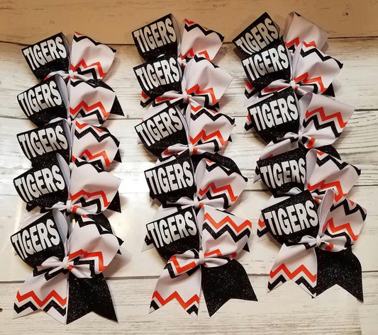 Chevron cheer bow