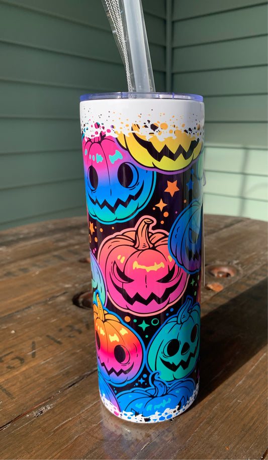 Neon Pumpkins 20 oz Tumbler