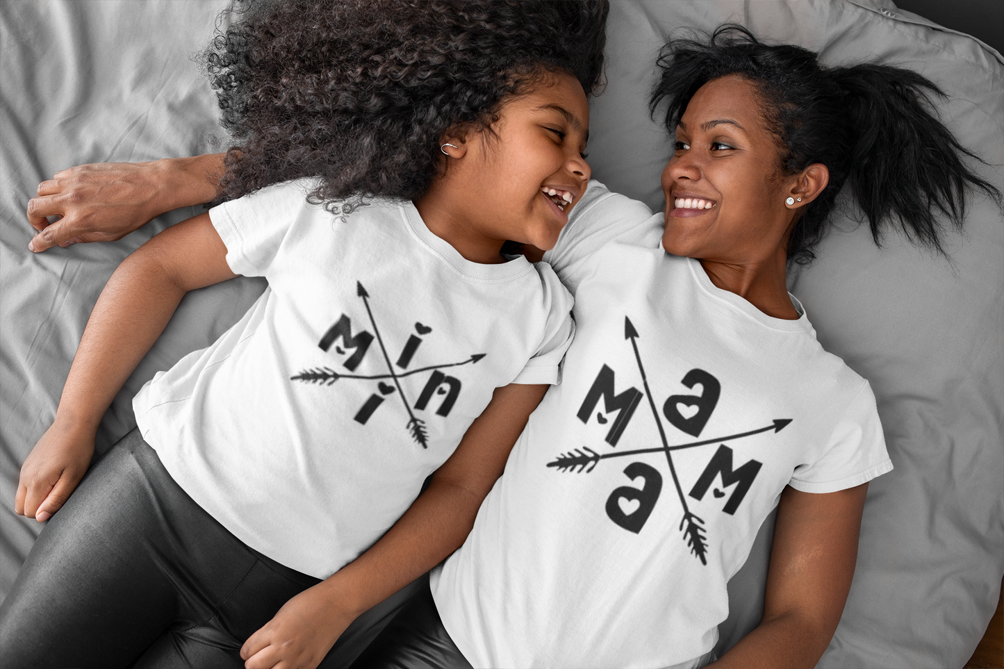 Mama and Mini arrows unisex family shirt set