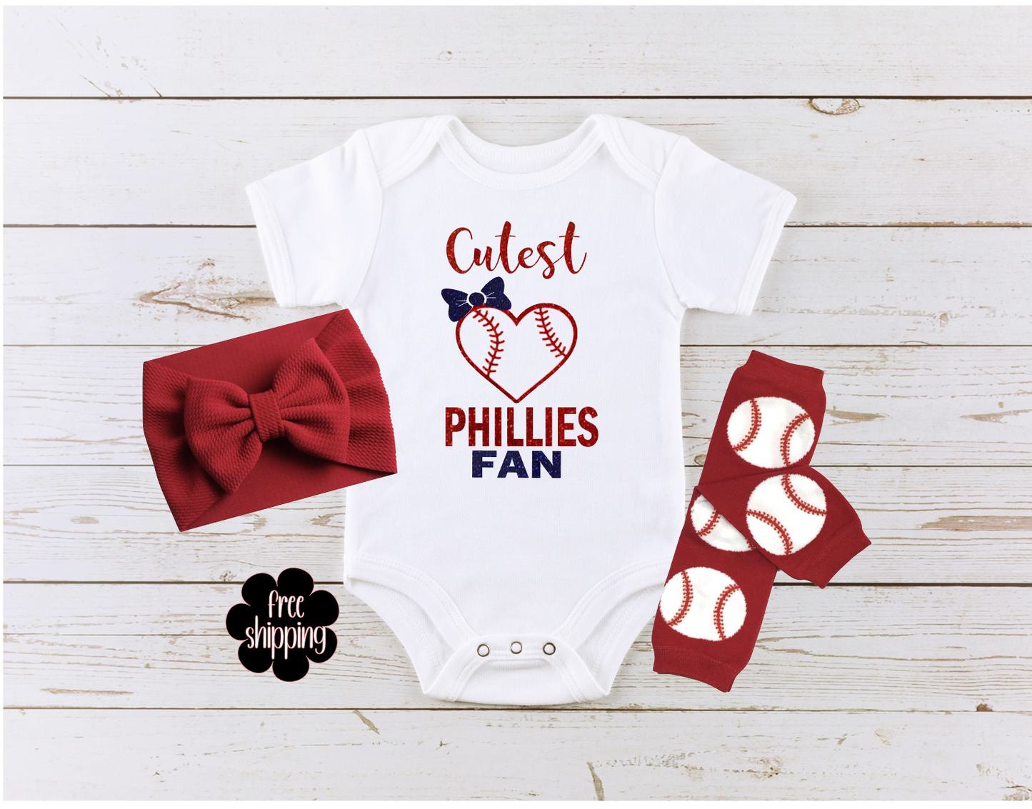 Cutest Baseball Fan baby bodysuit, Philadelphia Baseball
