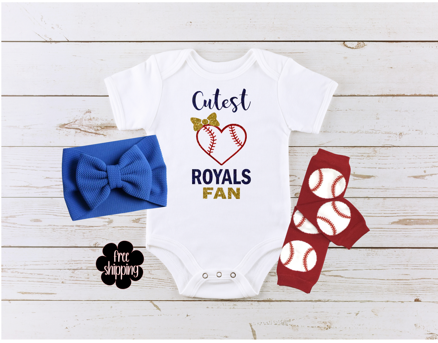 Cutest Baseball Fan baby bodysuit, Kansas City Baseball