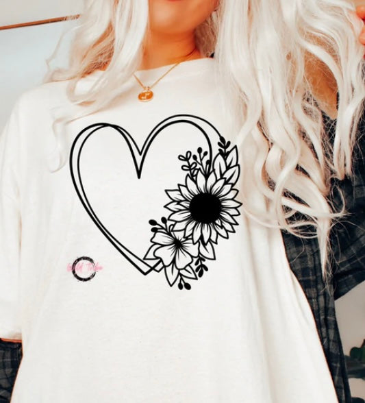 Floral Heart adult unisex shirt