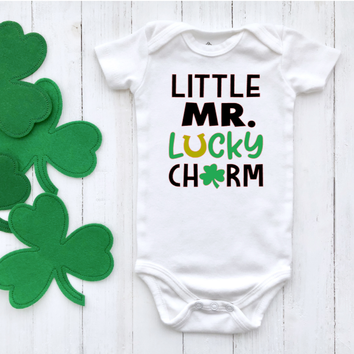 Little Mr. Lucky Charm baby bodysuit