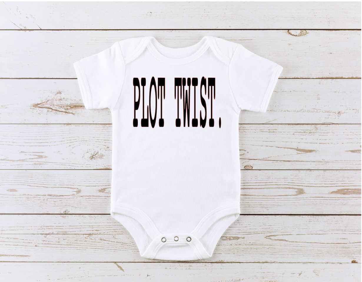 Plot Twist baby bodysuit