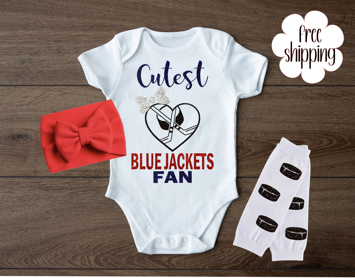 Cutest Hockey Fan baby bodysuit, Columbus Hockey