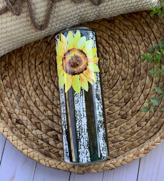 Cow Sunflower 20 oz Tumbler